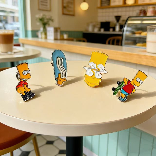 MINISO Anstecknadeln Simpsons, 4er-Set, Kinder - Bild 1