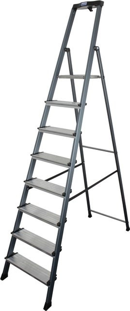 Krause Stehleiter Securo mit 8 Stufen aus Aluminium in Silber - Bild 1