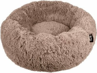 District 70 FUZZ Heimtierbett Donut-Design aus Mikrofaser in Braun Größe L - Bild 1