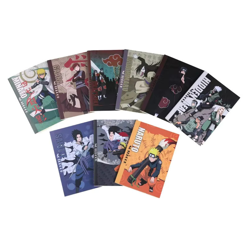 XINGHEDONGMAN Naruto Notizbuch mit Sasuke Uchiha Itachi Gaara Orochimaru und Kakashi Motiven, Mehrfarbig - Bild 3