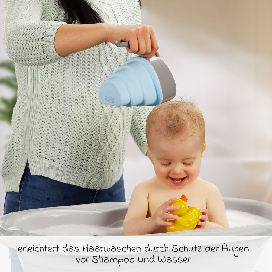 Reer MyHappyBath Cup Haarwaschbecken für Kinder in Blau Grau - Bild 3