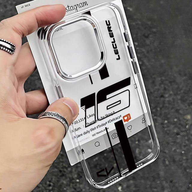 Transparente Softcover Handyhülle Hot C Charles Leclercs 16 für Apple iPhone 17 16 15 14 13 12 11 Pro Max X XR Air Plus - Bild 1