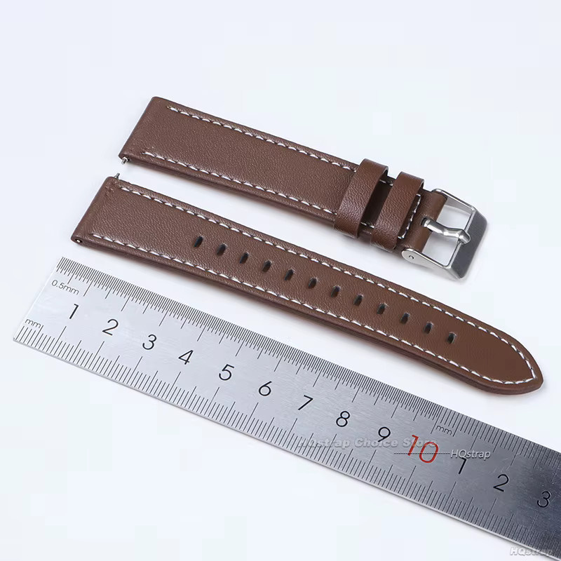 HQstrap Uhrenarmband Leder, 20mm 22mm, Schwarz Braun Blau, Unisex - Bild 4