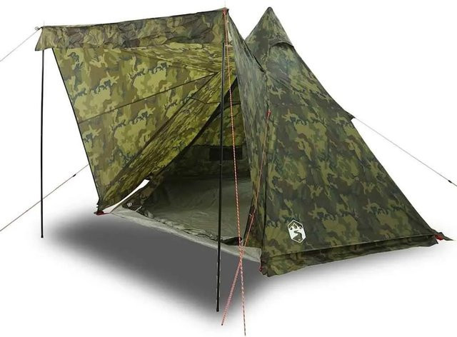 Furnicato Familienzelt Tipi in Tarnung, H x B x T: 240 x 408 x 350 cm - Bild 1