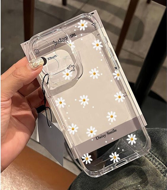 Transparente TPU Handyhülle mit Blumenblättern für Samsung Galaxy S26 Ultra, S25 FE, S26 Edge und weitere Modelle, Farbe: Transparent - Bild 1
