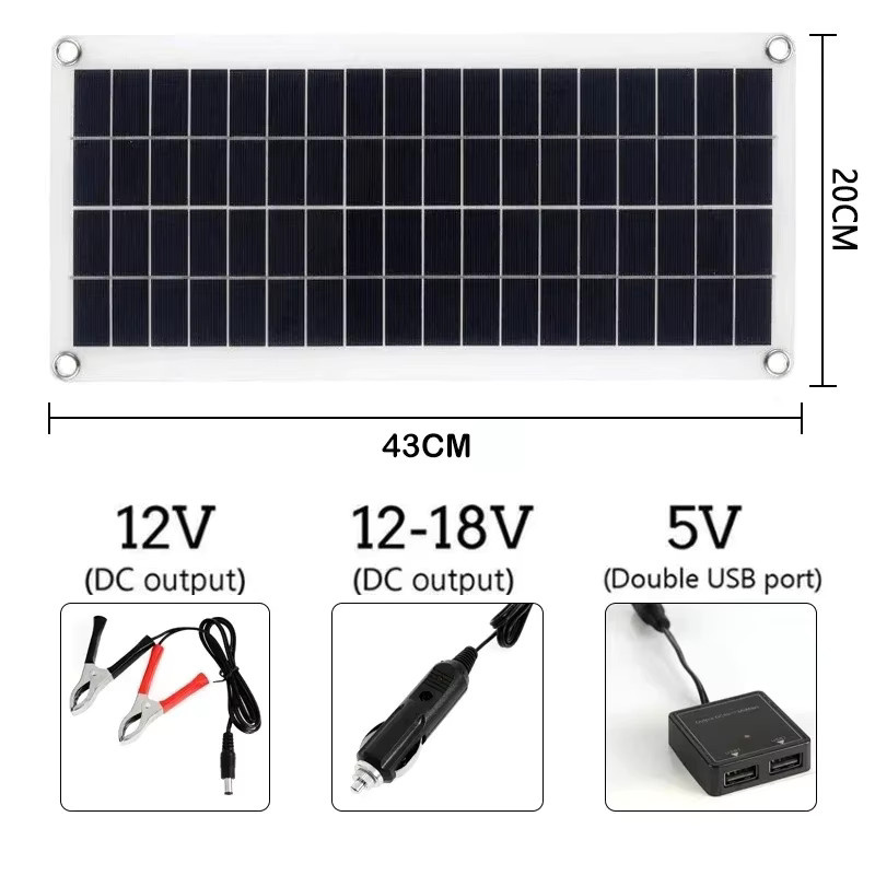 luxuglow Solar Panel Kit mit 10A-100A Controller für 12V Solarzellen, 20W-1000W für Camping, Wohnmobil und Outdoor - Bild 3