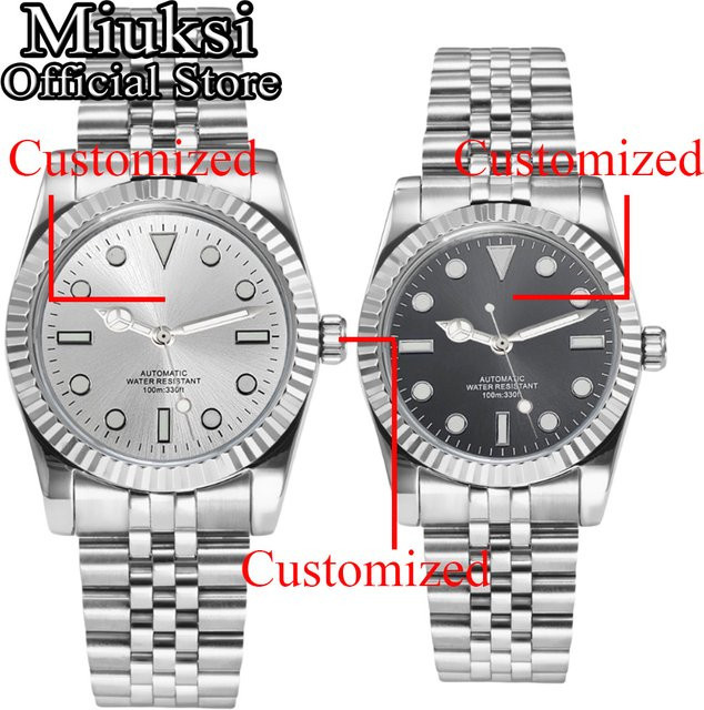 Miuksi Armbanduhr Automatik, Edelstahl, Schwarz, Saphirglas, 36 mm, Herren - Bild 1