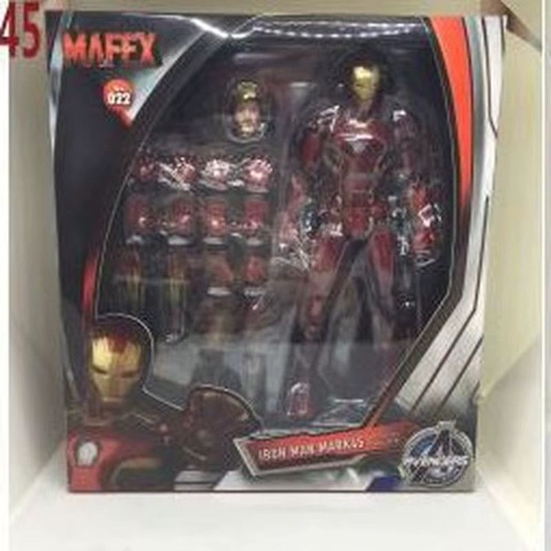 Marvel Avengers Iron Man Modell Mk45 Mobile Puppe Dekoration in Rot für Sammler und als Geschenk für Jungen - Bild 3