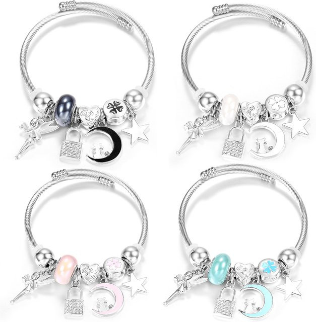 MODKISR Armband, Edelstahl, Strass, Perlen, Damen - Bild 1