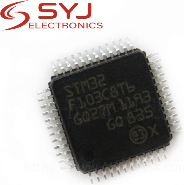 STMicroelectronics STM32F103C8T6 STM32F103 Mikrocontroller QFP-48 in Schwarz, 5er-Set - Bild 1