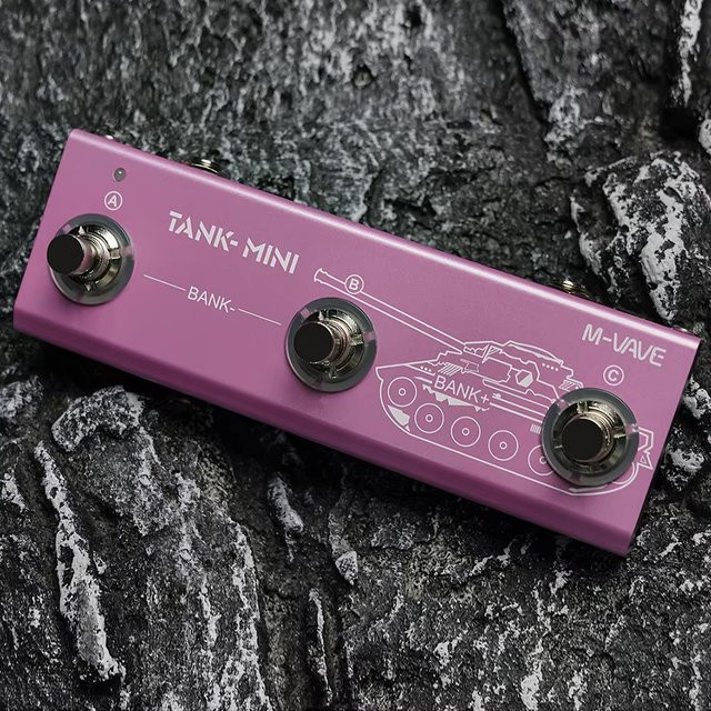 M-VAVE TANK-MINI E-Gitarren-Effektpedal Multi-Effektgerät in Purple mit 21 Presets, 6 Effektmodulen und Bluetooth-Begleitung - Bild 1