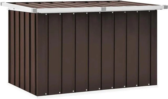 Furnicato Garten-Aufbewahrungsbox aus Metall und Kunststoff, Braun, B/T/H: 109 x 67 x 65 cm - Bild 1
