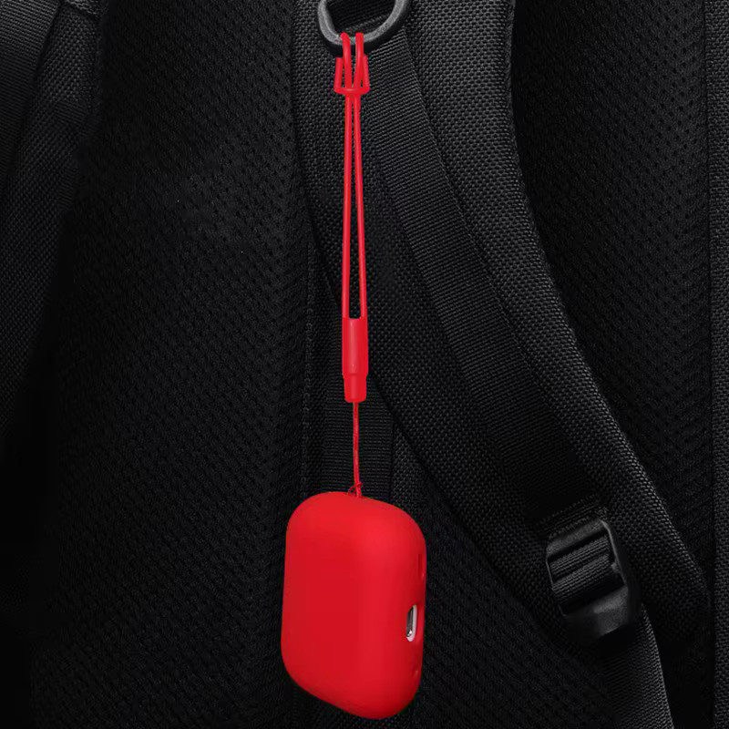 Fancan Silikonschutzhülle für AirPods Pro 3 2025 und AirPods Pro 2 in Blau mit Lanyard und sichtbarer Front-LED - Bild 5