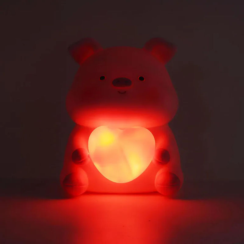 OutsideWorld Cartoon Sparschwein aus Glas und Kunstharz mit Nachtlicht in Rosa für Kinder und zur Heimdekoration - Bild 3