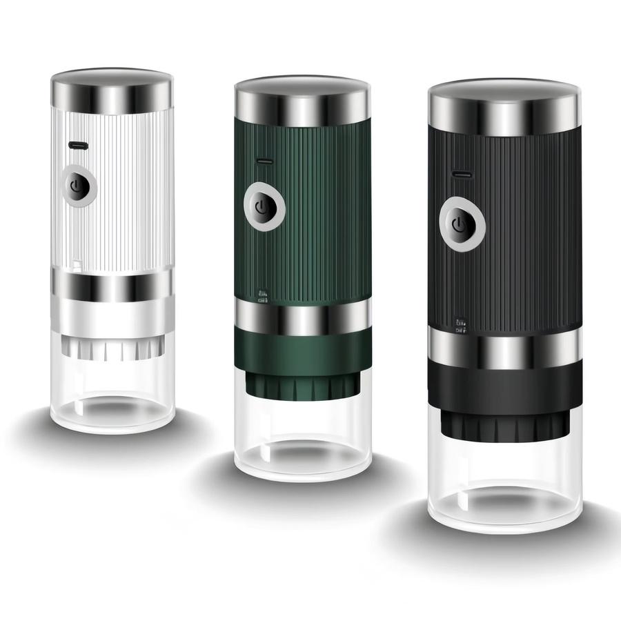 Bytelike Kabellose elektrische Kaffeemühle mit Keramikmahlwerk in Weiß, 1200mAh, Type-C, tragbar für Reise und Zuhause - Bild 1