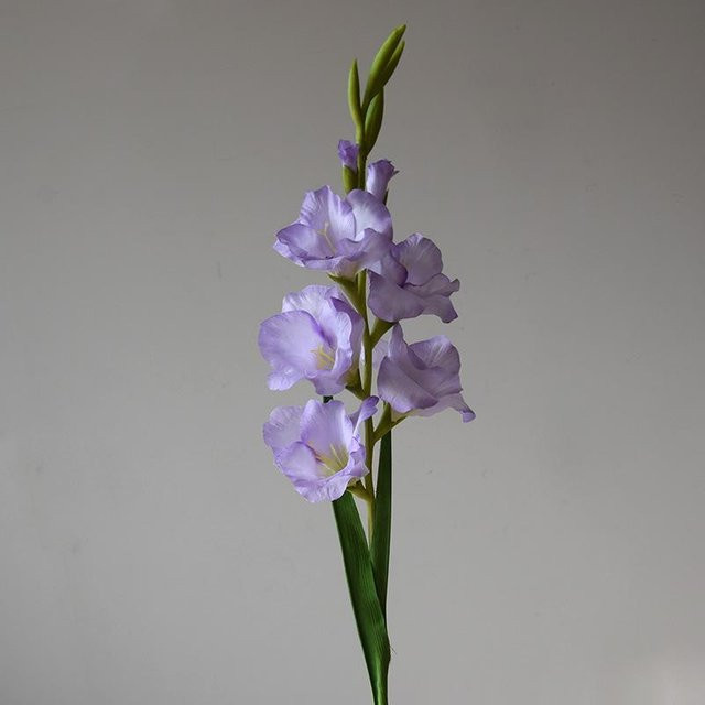 4 Stück TolTales Künstliche Klivien-Simulationsblumen in Seidenrosa und Lichtlila, 7-köpfige Gladiolen-Zweige für Hochzeitsdekoration und Auditorium - Bild 1