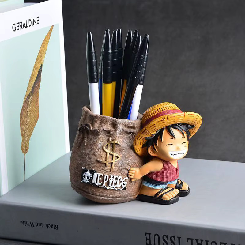 ONE PIECE Monkey D. Luffy Stifthalter als 2D-Figur für deinen Schreibtisch, braun - Bild 3
