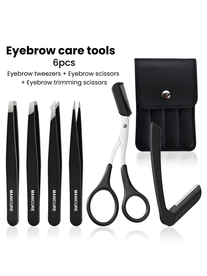 Ouriner Präzisionspinzetten und Schere Set, Edelstahl, Gesicht, Unisex - Bild 5