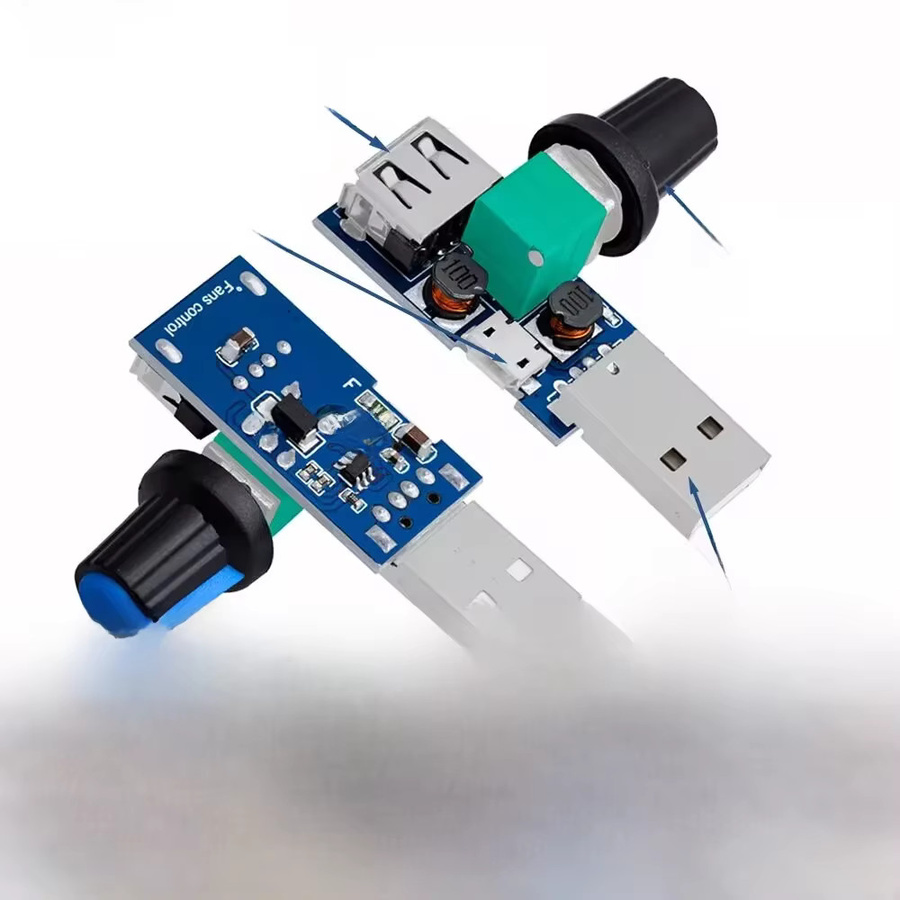 EGBO XY-FS USB-Lüftergeschwindigkeitsregler stufenloser Regler für 4V-12V 5W USB-Lüfter - Bild 4