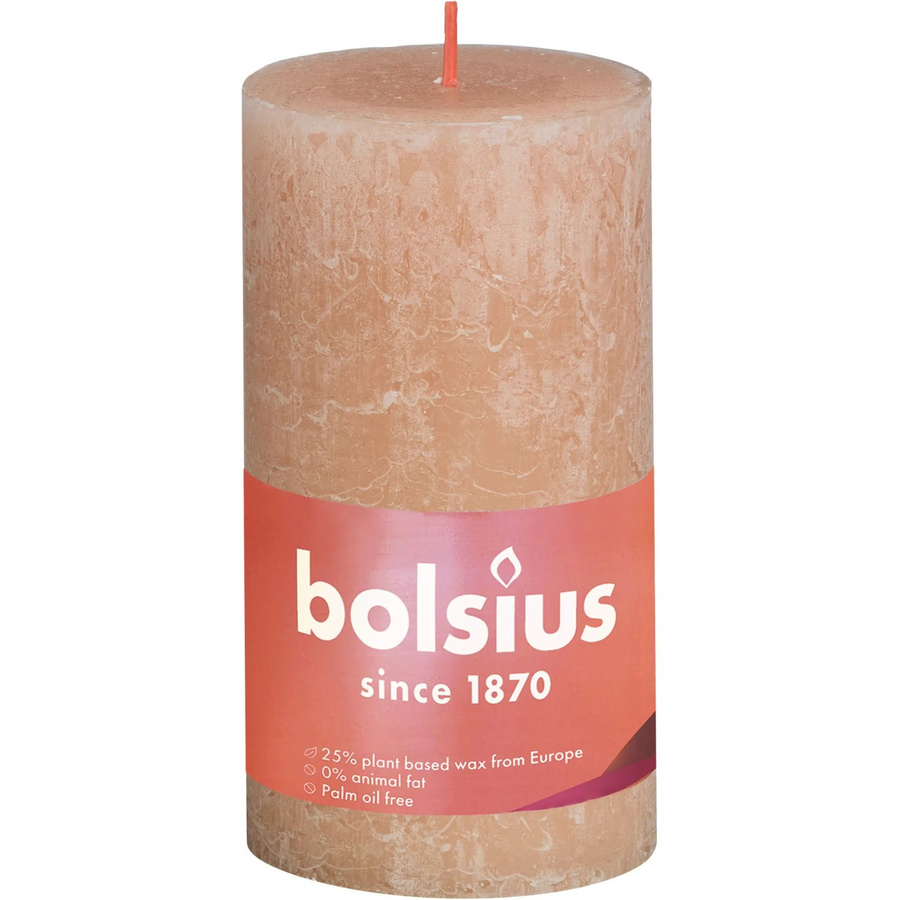 Bolsius Rustik-Kerze Shine XXL in Nebliges Rosa Ø 10 cm x Höhe 20 cm - Bild 2