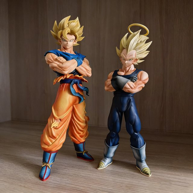Bandai Dragon Ball Z Erster Super Saiyajin Goku und Vegeta, Anime Statue, Einzelfigur - Bild 1