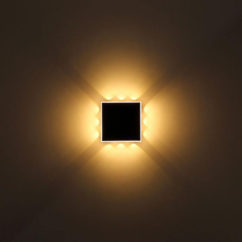 Globo LED-Wandleuchte Saidy in Schwarz, quadratisch, B/H: 22 x 22 cm - Bild 5