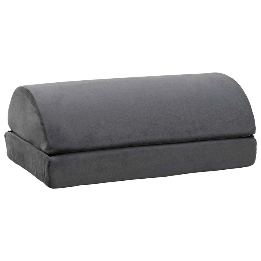 vidaXL Fußstützenkissen Keilform aus Kaltschaum in Grau, B/T/H: 44 x 29 x 17 cm - Bild 2