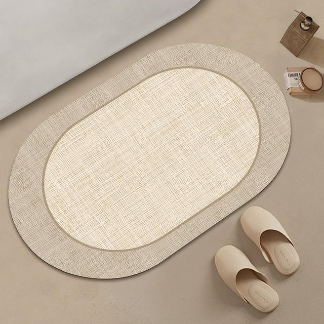 Yiran Furniture Wabi-Sabi Badezimmer Matte aus Diatomeenerde, beige, B/T: 120 x 80 cm - Bild 1