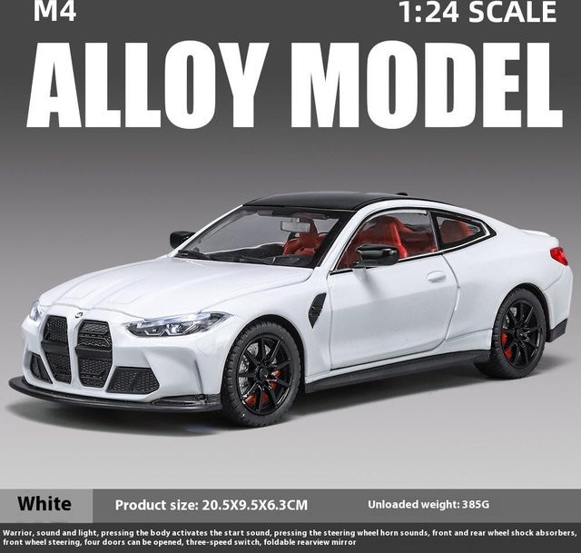 Linyi toy car M4-Modellspielzeug, 1:24, Metall, mit Licht und Sound, ab 14 Jahren - Bild 1