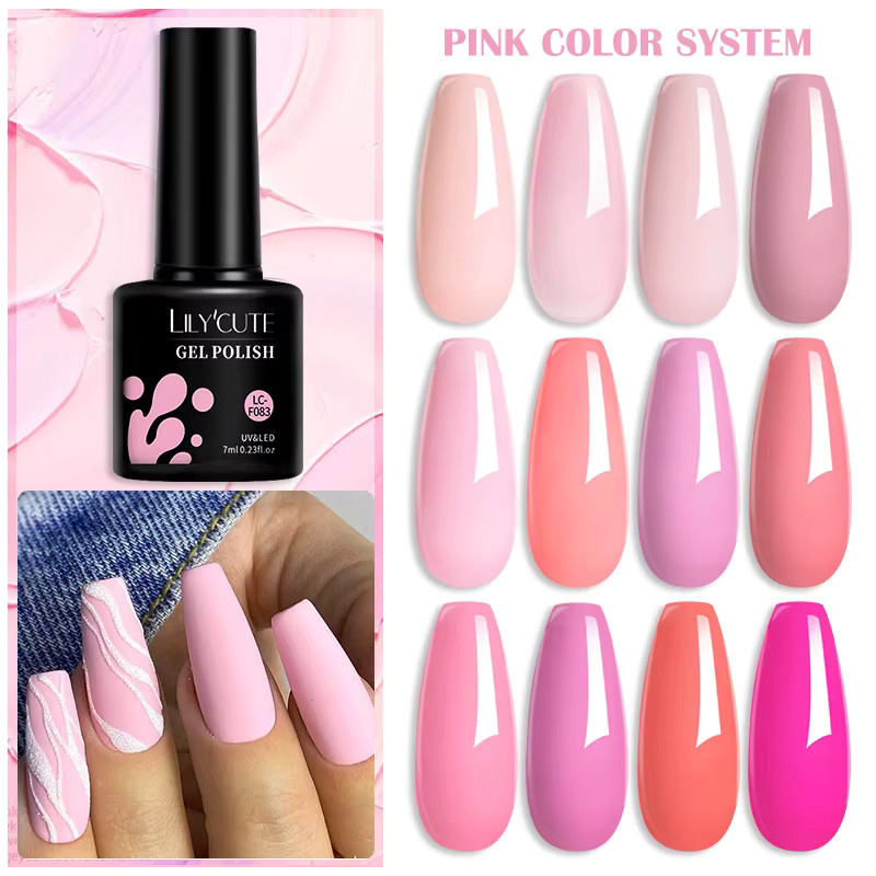 LILYCUTE Nagellack Set, 6 Stück, Gel, Glänzend, 7 ml pro Stück - Bild 1