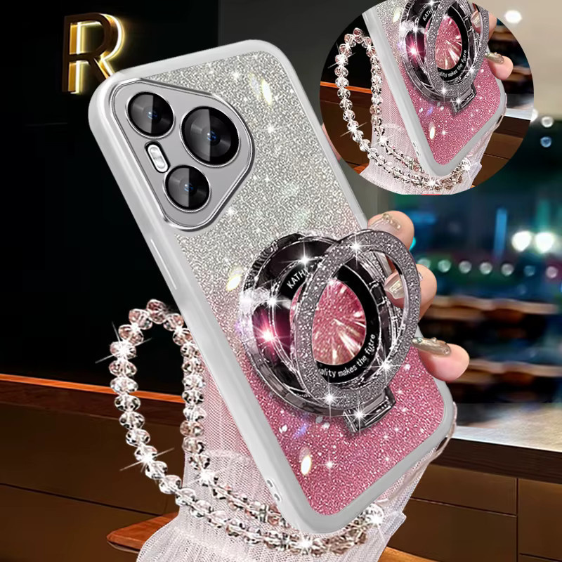 Glitzer-Armband Magnetische Handyhülle für Xiaomi 17T 15T 14T POCO C85 C81 Redmi 15A 15C A7 Pro in Weiß - Bild 1