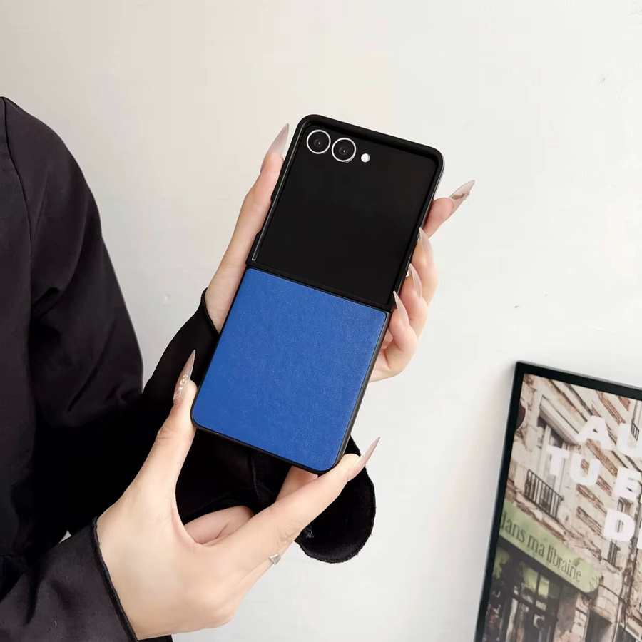 Samsung Galaxy Z Flip Z Fold 6 5 4 3 Luxus Leder Textur Schutzhülle in Grün Matte Stoßfeste Rüstung Abdeckung - Bild 2
