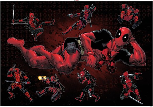 Komar Deko-Sticker Deadpool Posing Breite: 100 cm, Höhe: 70 cm - Bild 1