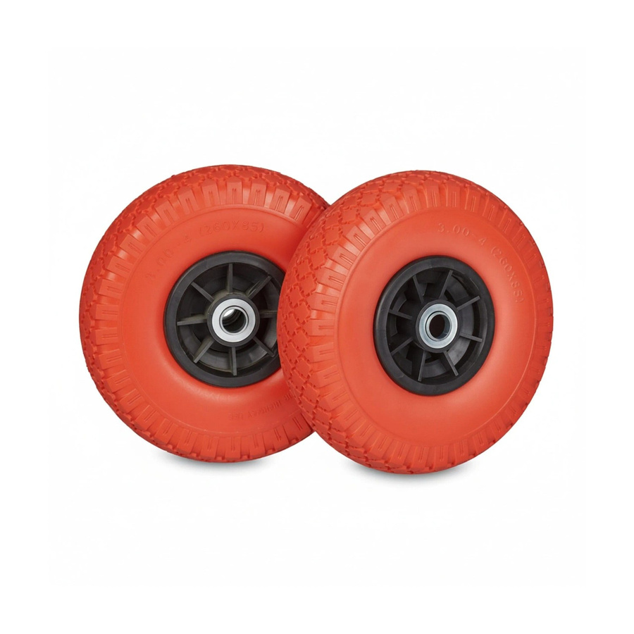 Relaxdays Sackkarrenrad 2er Set aus schwarzem PU-Vollgummi, pannensicher, Durchmesser: 26 cm, Breite: 8,5 cm - Bild 2
