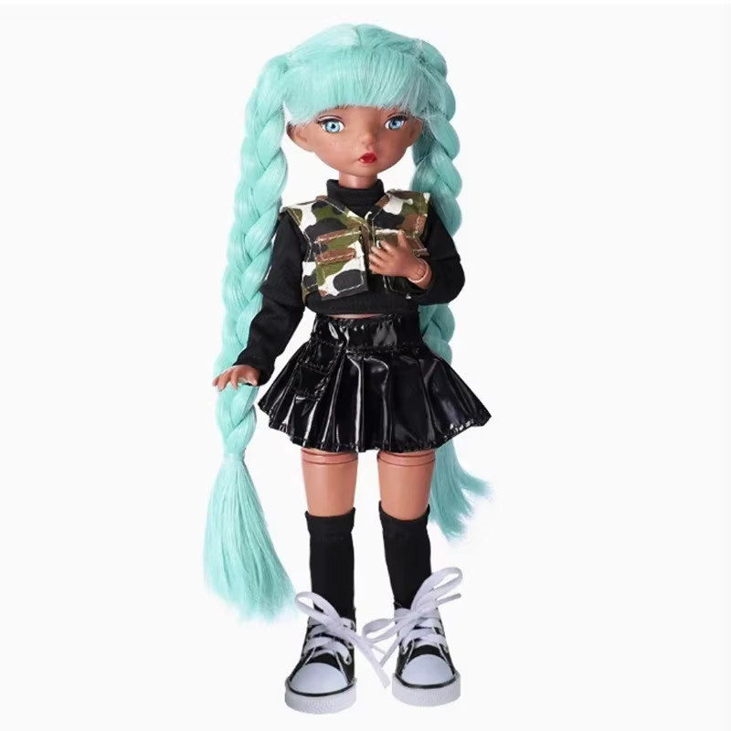 fradoo Mädchen Puppe braune Haut Silber Haar - Bild 3