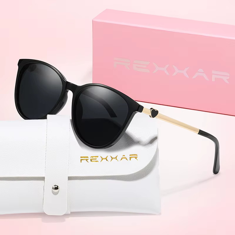 REXXAR Sonnenbrille, Rund, Vollrand, Metall, Schwarz, Unisex, polarisiert - Bild 2