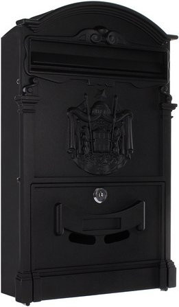 Rottner Briefkasten Teramo aus Aluminium in Schwarz, B: 26 cm, H: 41 cm, Wandmontage - Bild 1