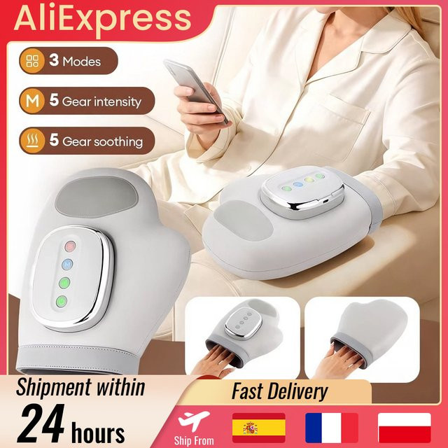 HGTUGO Elektrischer Handmassager, Weiß, 5 Stufen - Bild 1
