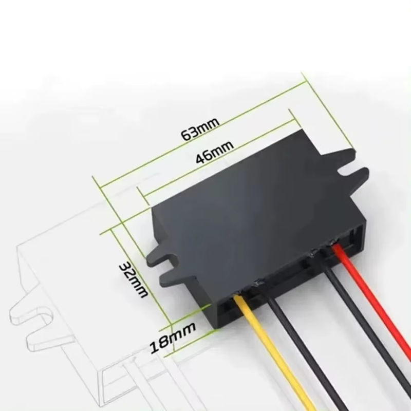 DC-DC Wandler Spannungsregler von kangwobei für Golfwagen und Audio-LED-Leisten, Eingang 17-90V, Farbe: Schwarz - Bild 3