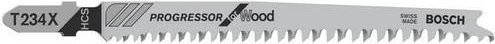 Bosch Stichsägeblatt T 234 X Progressor für Holz, 5er-Pack, HCS-Stahl, Silber - Bild 1