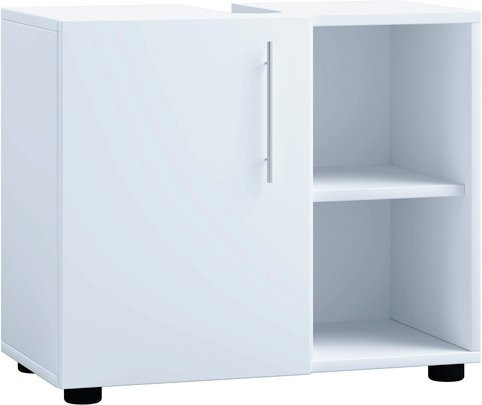 VCM Waschbeckenunterschrank Flandu in Weiss mit offenen Regalfächern, B/H/T: 29,6 x 50,7 x 60,2 cm - Bild 1