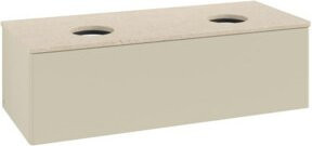 V&B Waschtischunterschrank Antao mit Beleuchtung, Grau lackiert, B/T/H: 120 x 36 x 50 cm - Bild 1