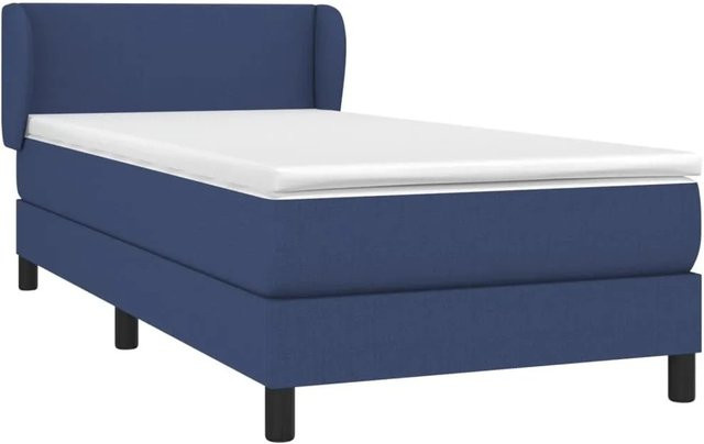 vidaXL Boxspringbett Hybrid mit Matratze Blau B/T/H: 90 x 200 cm - Bild 1