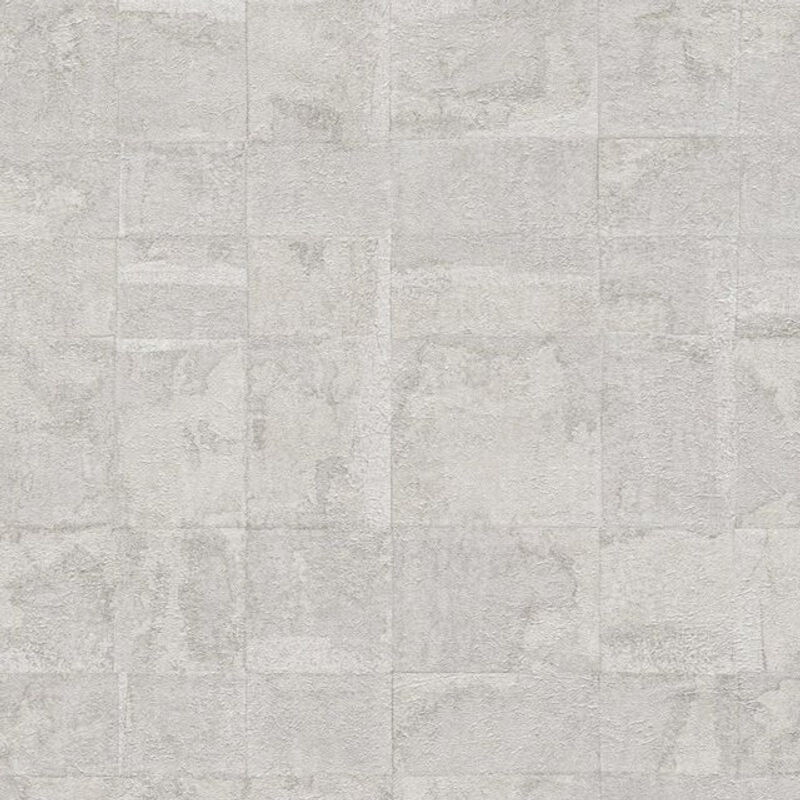 Profhome Vliestapete Stein Kacheln in Grau Silber mit Metallic-Look und geometrischer Struktur - Bild 1
