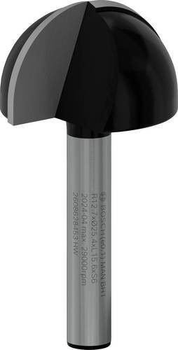 Bosch Hohlkehlfräser Silber, Schaftdurchmesser: 6 mm, Radius: 12,7 mm, Durchmesser: 25,4 mm, Arbeitslänge: 15,6 mm - Bild 1