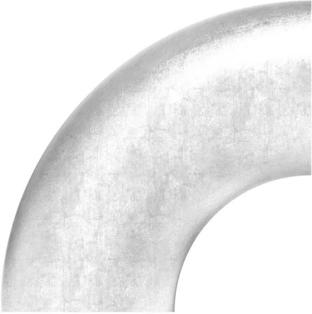 FeNau Schweißbogen Edelstahl V2A in Silber, Ø 88,9 mm x 2,0 mm, 90 Grad, ungeschliffen - Bild 1