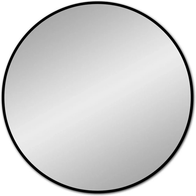 Aica Sanitär Wandspiegel mit schwarzem Rahmen, Breite: 50 cm - Bild 1