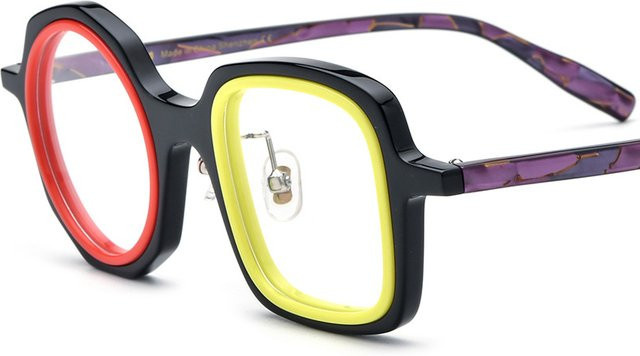 Wind Korrektionsbrille, Acetat, Rund, Vollrand, Wind Red, Unisex - Bild 1