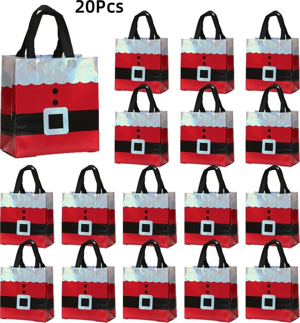 Weihnachts-Geschenkverpackungsbeutel aus Kunststoff in Rot für Geburtstage, Jubiläen und Weihnachten - Bild 1