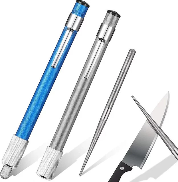 TOTNEND Diamant-Schleifstift mit 400 Mesh für scharfe Klingen und Outdoor-Werkzeuge in Silber und Blau - Bild 1